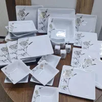 چینی گلبرجسته طلایی تقدیس ۶نفره|ظروف سرو و پذیرایی|اصفهان, تخت فولاد|دیوار