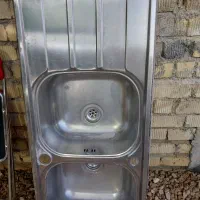 سینک استیل اصل سنگین 116در 50|آب‌چکان و نظم‌دهنده ظروف|شیراز, جمال آباد|دیوار