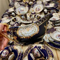 سرویس چینی سورمه ای لیلی و مجنون یاماسن ژاپن|ظروف سرو و پذیرایی|تهران, ارم|دیوار