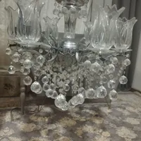 لوستر شش شاخه جنس بدنه برنج .