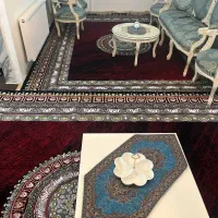 فرش نقشه ورساچه مشکی لاکی ۱۲ - ۹ - ۶ متری نو|فرش|دلیجان, |دیوار