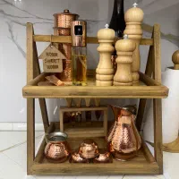 استند دو طبقه چوبی