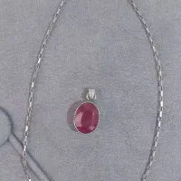 پلاک نقره با سنگ اصفهان