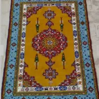 قالیچه دستبافت چله و گل ابریشم