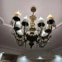 یک جفت لوستر آنتیک جنس برنج|لوستر و چراغ آویز|قائمشهر, |دیوار