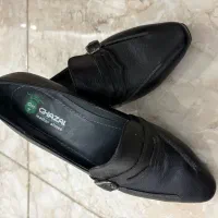 کفش چرم مشکی|کیف، کفش، کمربند|آران و بیدگل, |دیوار