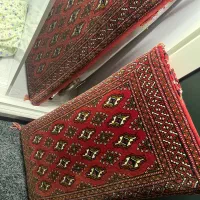 یک جفت پشتی دستباف ترکمن در حد نو|پشتی|مشهد, کوه سنگی|دیوار