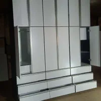 ساخت کمد دیواری سفارشی با چوب درجه یک|جاکفشی، کمد، دراور|پاکدشت, پارچین|دیوار