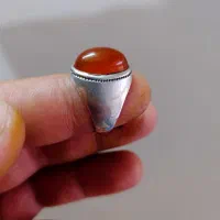 انگشتر عقیق سنگ مهره یمنی