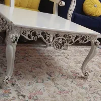 میز جلو مبلی سفید