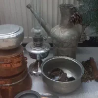 ظروف مسی قدیمی|کلکسیون اشیاء عتیقه|شهرضا, |دیوار