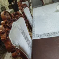 میز غذاخوری 8 نفره چوب راش بسیار زیبا تمیز|میز و صندلی غذاخوری|قزوین, |دیوار