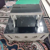 میز جلو مبلی با دوتا عسلی بدون خط خش در حد نو