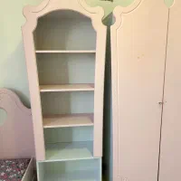 فروش سرویس چوب اتاق کودک (دختر) کار وکیوم وارداتی|تخت و سرویس خواب|آمل, |دیوار