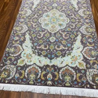 یک تخته قالیچه ۳ متری کاشان کرک و گل ابریشم|فرش|تهران, بازار|دیوار