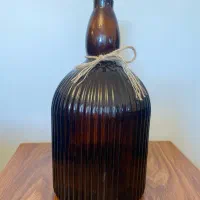 بطری شیشه قهوه ای ۵ لیتری (نو)