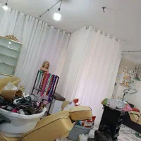 پرده سالن زیبایی جنس خوب تمیز