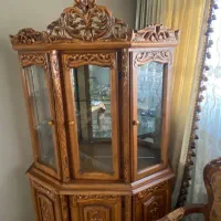 بوفه ویترینی چوبی سلطنتی، شیشه‌دار و سالم|بوفه، ویترین، کنسول|تبریز, |دیوار