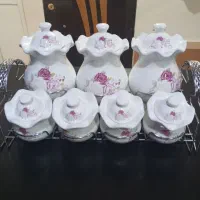 پاسماوری بسیار زیبا و ی دست ظرف شش نفره