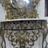 ست آیینه وشمعدان برنز اصل و سنگین|آینه|کاشان, فین کوچک|دیوار