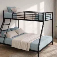 تخت سه نفره دو طبقه آهنی بسیار محکم و مقاوم