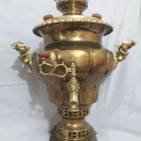 سماور ذغالی.صحرایی.سینی|کلکسیون اشیاء عتیقه|اهر, |دیوار