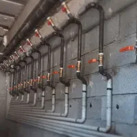 لوله کش آب و گاز موتورخانه آتش نشانی ن پمپ و مخزن