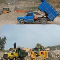 ماسه شسته فیلرشسته بادامی نخاله نیسان کمپرسی