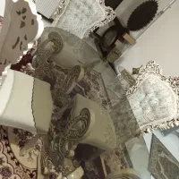 غذاخوری چهارنفره جنس چوب پارچه ترک اصل بامیز|میز و صندلی غذاخوری|ماکو, |دیوار