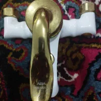 شیر دوش حمام ایران گروه مدل اهرمی هلن سفید طلایی|لوازم سرویس بهداشتی|تبریز, |دیوار