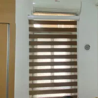 پرده زبرا قهوه ای