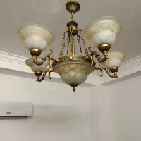 یک جفت لوستر شش شعله|لوستر و چراغ آویز|قم, باغ کرباسی|دیوار