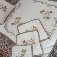 رومیزی،کوسن،و۳عدد رومیزی جلومبلی|پرده، رانر، رومیزی|سیرجان, |دیوار