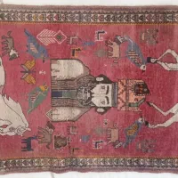 قالیچه دستبافت قدیمی تمام پشم