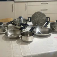 سرویس قابلمه استیل ۷ تکه|ظروف پختوپز|تهران, اختیاریه|دیوار