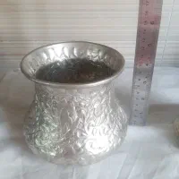 دیگ قدیمی قلم کاری مس در حد نو