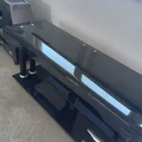 بوفه استخوانی و میز تلوزیون شیشه خم دودی|بوفه، ویترین، کنسول|سراب, |دیوار