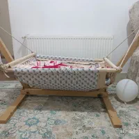 گهواره چوبی نوزادی|تخت و سرویس خواب|خوی, |دیوار