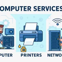 خدمات کامپیوتری، شبکه و پرینتر