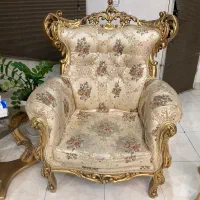 مبل استیل ورق طلا + ناهارخوری ۶ نفره