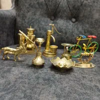 برنجی برنزی برنز ظروف آشپزخانه مجسمه دکوری|کلکسیون اشیاء عتیقه|تهران, افسریه جنوبی|دیوار