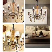 لوستر چوبی روستیک