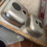 سینک دو لگنه|آب‌چکان و نظم‌دهنده ظروف|اسلام‌شهر, مظفریه|دیوار