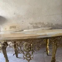 جلو مبلی برنز اصل  با رویه سنگی تاج دوطرفه