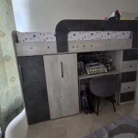 تخت خواب نوجوان کمجان چوب