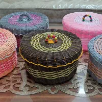 سبدحصیری ساده و خمره ای سایز بزرگ