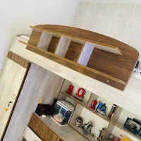 تخت دو طبقه با تشک و میز کامپیوتر نو