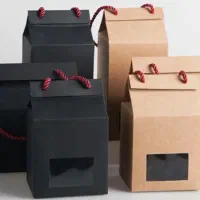 پاکت کرافت طلقدار و جعبه طلقدار کادویی