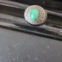 انگشتر نقره با نگین فیروزه