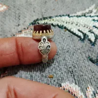 انگشتر عقیق وفیروزه